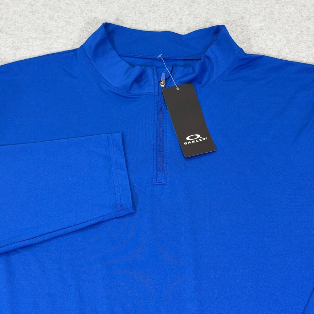 Oakley Team Issue Podium 1/4 Zip Pullover Mens XL Lightweight Royal Blue NWT
